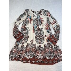 SKYLAR & JADE women's Boho Tunic long sleeve keyhole dress size 1X